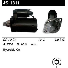 Стартер на HYUNDAI Accent, Elantra, Getz, MITSUBISHI Colt, Eclipse, Galant, L200, L300, Lancer, HYUNDAI Accent