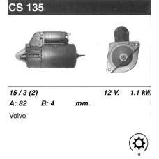 Стартер на PEUGEOT 504, 505, 604, VOLVO 240, 260, 760, 780, 0001108061, 1398702
