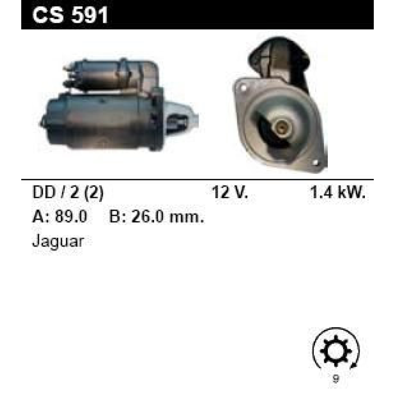 Стартер на JAGUAR Suweign 3.4, 4.2, XJ6 3.4, 4.2, 25684, 26180, 26252, LRS00156, LRS156