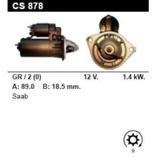 Стартер на SAAB 9000 CS 16 V, 9000i 2.3, 900i 2.0, 2.1 16 V, Marine 2H, 2HG, 0001108092