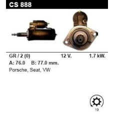 Стартер на PORSCHE 911 3.3 Turbo, 3.6, 3.8, 968 3.0, 3.0 AC, 0001110059, 96460410400