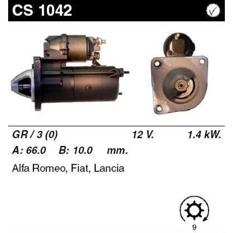 Стартер на ALFA ROMEO 145, 146, 155, 166, 1.4i, 1.6i, 1.8i, 2.0, FIAT Bravo, Coupe, Marea, Stilo, LANCIA Dedra