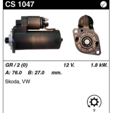 Стартер на SKODA Felicia 1.9D, VW Caddy 1.9D, 0001124013