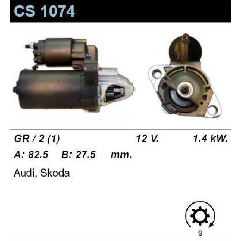 Стартер на AUDI A4 2.4, 2.6, 2.8, 3.0, A6 2.4, 2.6, 2.7T, 2.8, 3.0, A8 2.8, 3.0, SKODA Superb 2.8