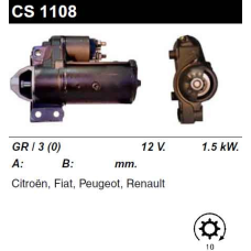 Стартер на CITROEN Xantia 3.0, XM 3.0, PEUGEOT 406 3.0, 407 3.0, 605 3.0, RENAULT Clio II 3.0, Laguna 3.0