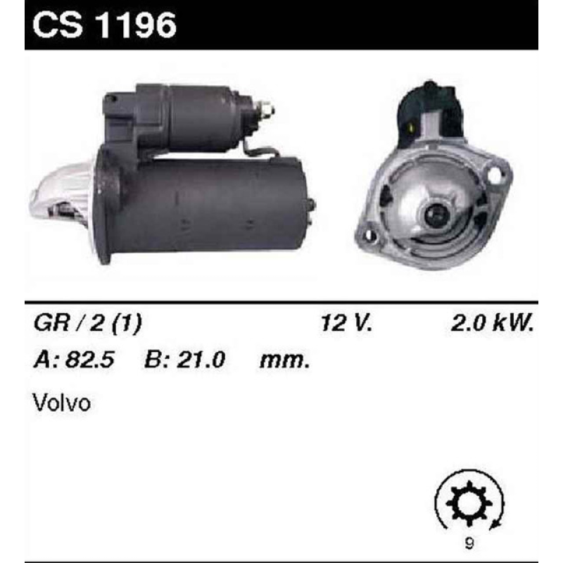 Стартер на VOLVO S60 2.4, S70 2.5 TDi, S80 2.4, 2.5 TDi, V70 2.4, 2.5 TDi, XC 90, XC70 2.4, 0001218173