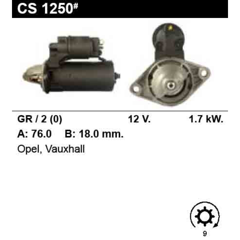 Стартер на OPEL Omega B 2.6 V6, 3.2 V6, Omega B Estate 2.6 V6, 3.2 V6, 0001115012