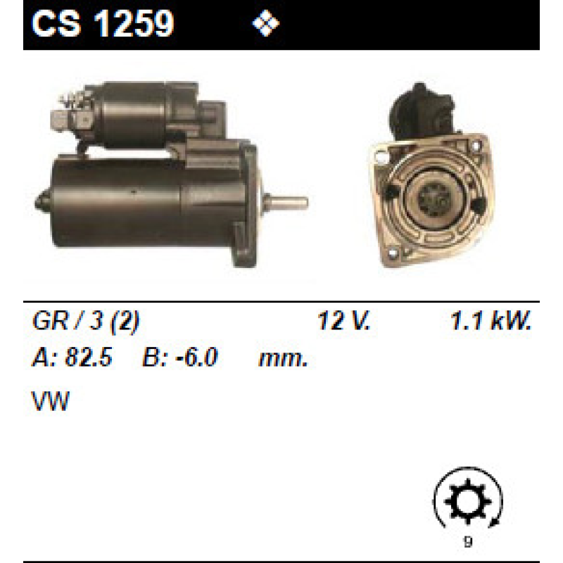 Стартер на VOLKSWAGEN Lupo 1.4 16V FSI, 0001107094, 0001107095, 085911023H
